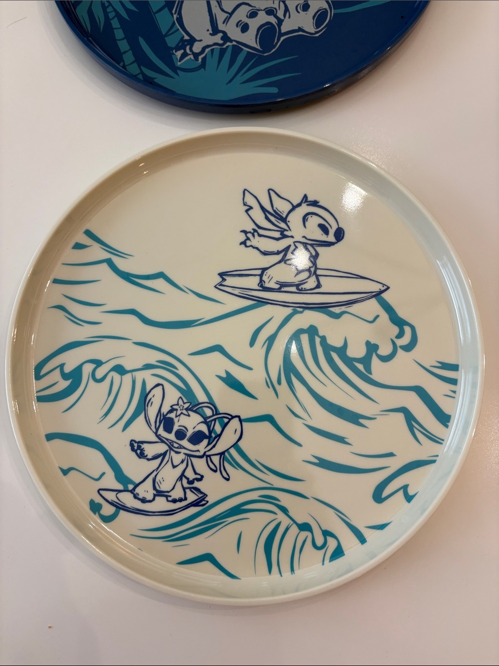 Disney Melamine Plate Set - Blue and Cream Accents - Picture 3 of 7